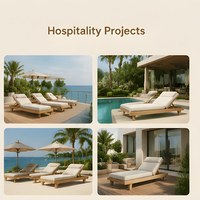 Chaise longue d'extérieur en teck, imperméable, pour piscine, plage, hôtel, terrasse, chaise longue de piscine