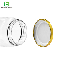 Grosir Pabrik bentuk bulat 12oz 375ml food grade kosong bening jam honey glass jar dengan tutup logam