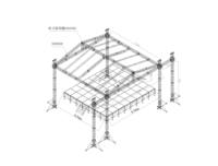 Sistema de Iluminación Profesional para Escenarios Exteriores Mansender 10X12M, Estructura de Techo Arqueado Triangular de Hierro Modular, Carga Pesada 1000kg, con Pernos