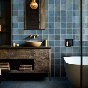 Carrelage en céramique de porcelaine haut de gamme pour piscine, texture rugueuse, finition mate, 300x600, bleu pierre précieuse, luxe, <span class=keywords><strong>rustique</strong></span>, moderne, carrelage de sol - Product Image 4