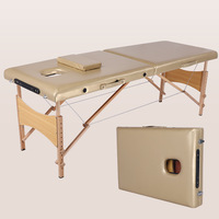 Lit de massage pliable en bois de hêtre renforcé, réglable et portable, pour usage domestique et commercial, idéal pour les salons de beauté et les hôpitaux