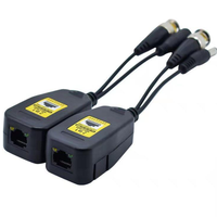 Connecteur BNC en cuivre CAT5 Cat6 CCTV UTP-CVI TVI AHD Mini HD Video Balun pour caméra CCTV