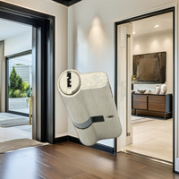 Serrure de porte traditionnelle YiGe, cylindre de serrure standard européen, clé en laiton, serrure à mortaise en bois avec finition blanche pour portes en bois