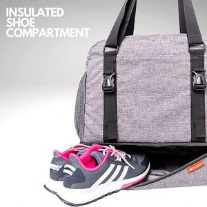 Sac de sport pour tapis de yoga en toile à motifs avec poche et fermeture éclair, fabriqué en usine BSCI - Product Image 6