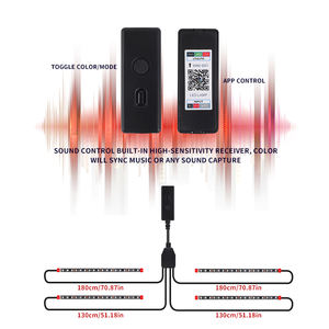 Accessoires d'intérieur de voiture Lumières d'ambiance Bandes lumineuses LED intelligentes Lumière intérieure LED avec application RGB Pédale automatique Décoration de voiture - Product Image 2