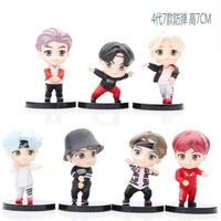 XRH Anime Figure Bangtan Garçon Groupes Poupée Modèle Mignon Étoile Idol Mini Chiffres De Noël Cadeau D'anniversaire Jouets Pour Enfants