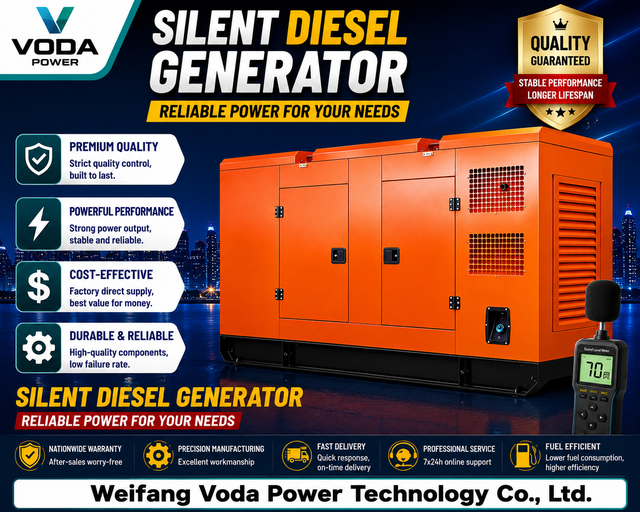100kva 150kva 200kva 300kva 400kva 500kva Silent Diesel Generator ATS 160kw Diesel Power Engine