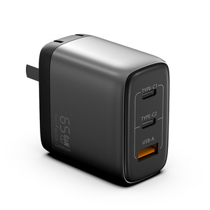Chargeur mural USB C GaN 65W 3 ports Adaptateur d'alimentation rapide PD QC3.0 pour téléphone, ordinateur portable, tablette - Product Image 3
