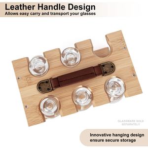 Soporte de secado de cristalería de bambú, soporte para vidrio de whisky, estante de madera, compatible con vasos de whisky <span class=keywords><strong>Glencairn</strong></span> - Product Image 5