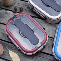 Koreanische Edelstahl-Thermoskanne Bento Lunch Box Lebensmittel behälter