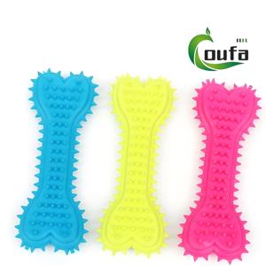 Divertente giocare Tpr a forma di osso spinato cucciolo osso dentizione di alta qualità gomma naturale cane giocattolo - Product Image 3
