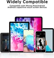 Stylet métallique haute précision 2-en-1 compatible avec les écrans tactiles des tablettes iPhone et Android, toutes couleurs