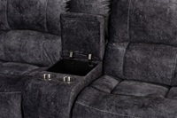 Canapé d'angle électrique inclinable HOMERS Home Theater avec tissu technique et sièges inclinables électriques avec haut-parleur Bluetooth