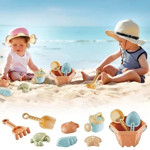 Jouets de plage pour bébés, jeux d'extérieur pour enfants, ensemble de jeu de sable, pelles et seaux en plastique pour creuser le sable, jouets aquatiques de plage pour enfants - Product Image 2