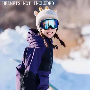 Removable Kids Adults Motorcycle Bike Ski Helmet Accessory Custom Cartoon Helmet Covers Caps