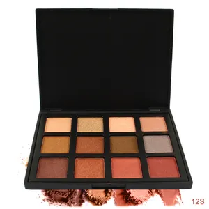 OEM Produit d'usine en surstock Cosmétiques de beauté 12 couleurs Créez votre propre palette de fards à paupières de maquillage de marque