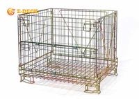 Conteneurs empilables en acier pour bouteilles de champagne, capacité de 800 kg, 4 niveaux, pliables
