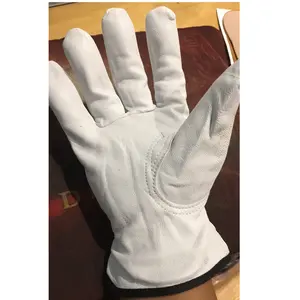 Goatskin-guantes de trabajo de cuero para hombre, guantes de seguridad para conducir, construcción Industrial, minería, baratos