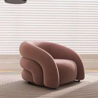 Fauteuil de salon simple et élégant en velours, style décontracté et luxueux, pour une touche de personnalité