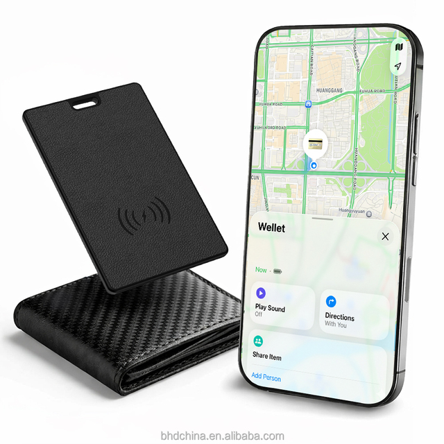 IP67 Waterproof Thin Slim Card Wireless Charging 6 Months Battery Life Smart tracker Card Wallet Work with Find My Device
