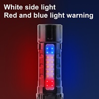 Nouvelle Lampe Torche Laser Blanche Télescopique Rechargeable USB à Zoom LED Haute Luminosité avec Avertissement pour Camping et Extérieur