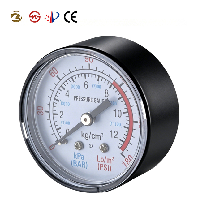 Capsule Vibration-Proof Bourdon Tube Low Pressure Gauge 1.6% Accuracy Iron/Plastic Case 1 Year Warranty for Medical Ventilator