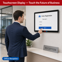 DC 12-Volt Stromversorgung 21,5-Zoll TFT LCD/LED Open Frame Wandmontage USB-Schnittstelle Touch-Monitor Neues Display