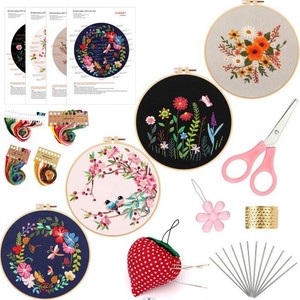 <strong>China</strong> Manufacture Cheap Decorate Embroidery Kit Set Wholesale Handcraft <strong>Cross</strong> <strong>Stitch</strong> Kit DIY Souvenir Gift Floral Embroidery Kit