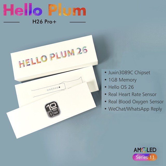 Hello Plum Smartwatch Serie 11 1G Local Memory Helloplum H26pro+ S11 Series11 Series 9 10 Smart Watch H26 Pro Plus Hello Plum