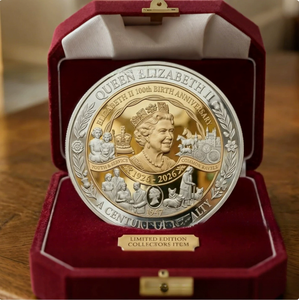 Pièce de monnaie commémorative plaquée or du 100e anniversaire de la <span class=keywords><strong>reine</strong></span> Elizabeth II, souvenir royal britannique de collection, vente en gros - Product Image 3