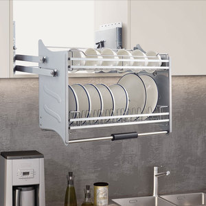 Cesta extraíble ajustable para instalación en gabinete de pared con cesta de almacenamiento con amortiguación - Product Image 2