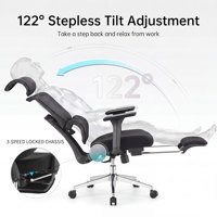 Fauteuil de bureau ergonomique de massage en gros avec repose-pieds, chaise de direction en maille à dossier haut, Sedia Da Ufficio