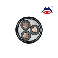 150mm 185mm 240mm 300mm 400mm 8,7mm ignífugo XLPE aislado, PVC forrado STA 3 Core/15kV Cable eléctrico