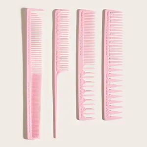 Профессиональная расческа для волос, оптом, набор розовых волос, Антистатическая расческа для волос из углеродного волокна, Парикмахерская, парикмахерская расческа