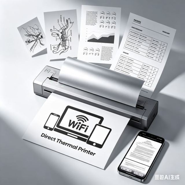 Phomemo G100Pro WiFi Direct Print Portable Thermal Printers Wireless for Travel Compatible with AirPrint for A4 and LETTER SIZE