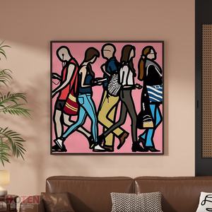 <span class=keywords><strong>Pop</strong></span> Art Moderne Peint À La Main Figure Abstraite Peinture À L'huile <span class=keywords><strong>Pop</strong></span> Art Acrylique Portrait Décoration Murale Toile Support <span class=keywords><strong>Base</strong></span> pour La Maison - Product Image 4