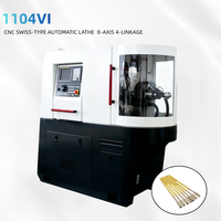 Tour CNC automatique à double broche de type suisse YH1104VI pour tournage longitudinal, destiné aux industries IT et médicale
