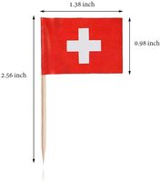 Grosir Bendera Tusuk Gigi Swiss Baru dan Bendera Negara Lainnya, Mini Stick Kecil Custom untuk Dekorasi Cupcake