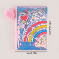 Nouveauté : Carnet de notes A5 Kawaii mignon, journal à paillettes, couverture en cuir personnalisée, reliure cousue, style magnétique, cadeau