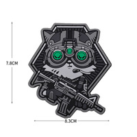Patch décoratif personnalisé en PVC souple adhésif pour gilet tactique, logo personnalisé, patchs thermocollants en caoutchouc pour chapeaux et vêtements