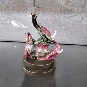 งานแกะสลักรูปช้างจากหินรูบี้โซไซต์สุดหรู ขนาด 120x90x160 มม. หินธรรมชาติ เหมาะสำหรับเป็นของขวัญทางธุรกิจ - Product Image 3