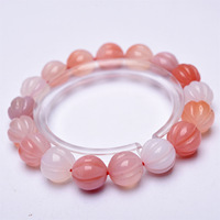 JOYFFO New Wholesale Natural Stone Salt Source Amethyst Pumpkin Seed Bracelet for Women