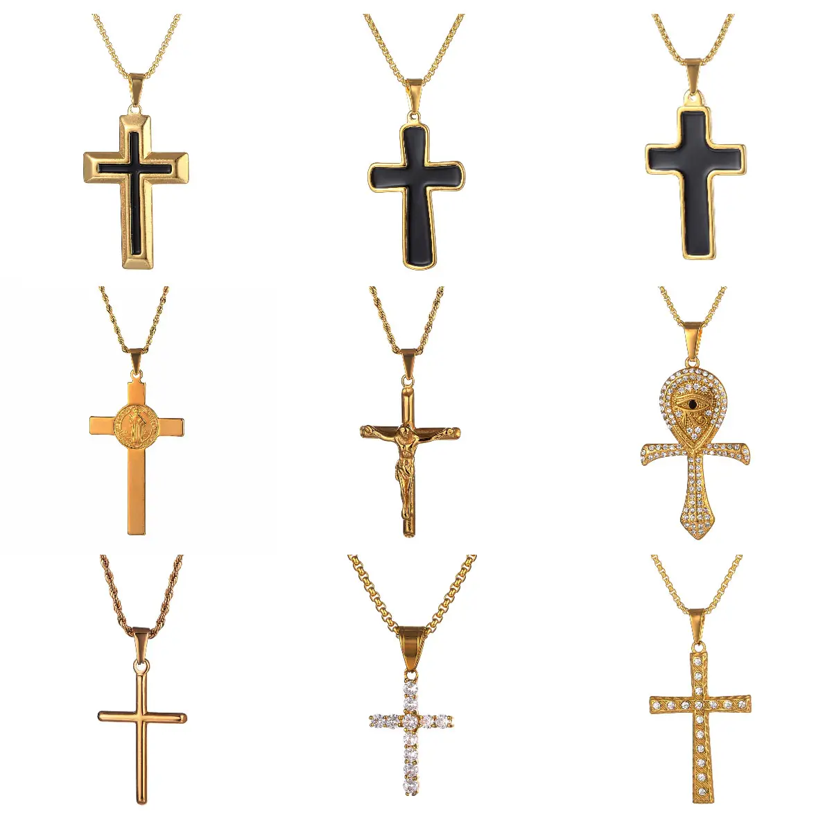 Men's Diamond Cross Necklace