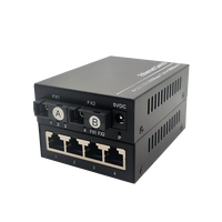 Convertidor de Medios SC de Venta Caliente de Fábrica, Transceptor de Fibra Gigabit 20KM 2SC +4 RJ45, Conmutador de Red A/B, Convertidor de Medios de Fibra Óptica
