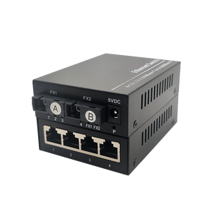 Convertidor de Medios SC de Venta Caliente de Fábrica, Transceptor de Fibra Gigabit 20KM 2SC +4 RJ45, Conmutador de Red A/B, Convertidor de Medios de Fibra Óptica - Product Image 1