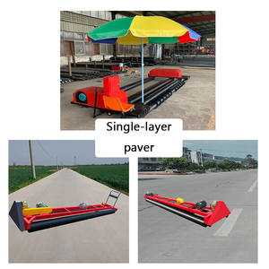 Pavimentadora dividida de eje de tres rodillos de trabajo eficiente, máquina pavimentadora de bordillos de hormigón, pavimentadoras de entrada, cemento - Product Image 2