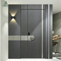 Porte en aluminium moulé de haute qualité, motif personnalisé, pour appartements, villas et projets de construction commerciale modernes à Singapour