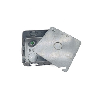 4 inch thép mạ kẽm điện vuông kim loại ống dẫn rút ra ổ cắm Hộp 1-1/2 "sâu kim loại hộp nối lớn lên mặt đất vít - Product Image 4