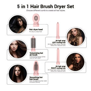 <span class=keywords><strong>Styler</strong></span> Multi-Fonctions 5-en-1 Bivoltage Haute Vitesse : Lisseur, Fer à Boucler, Brosse Soufflante et Sèche-Cheveux - Product Image 3