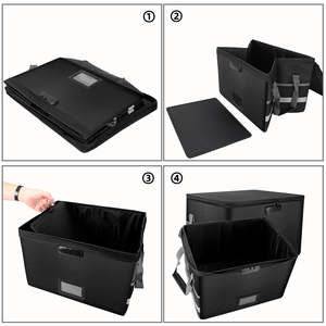 YHX nuevo portátil de viaje seguro ignífugo expansión carpeta de archivos organizador impermeable caja de documentos con cerradura - Product Image 4